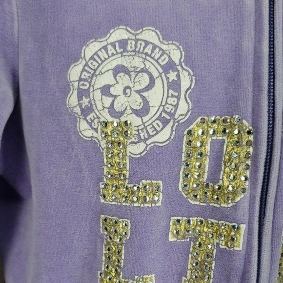 Limited Too Purple Zip Up‎ Hoodie size 12 soft - Picture 3 of 6